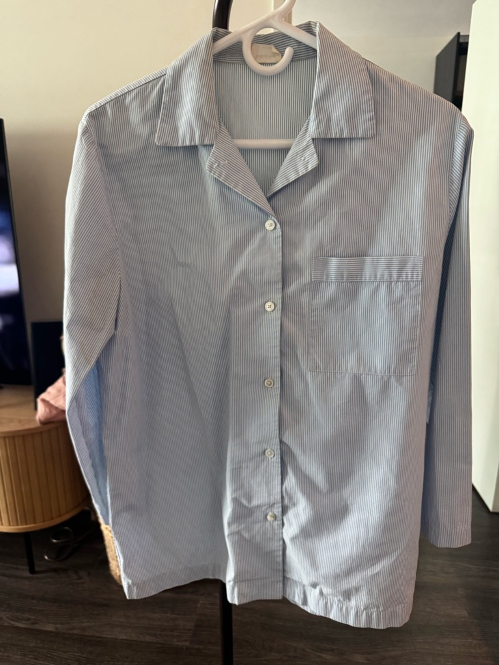 Wilfred Blue and White Pinstripe Shirt
